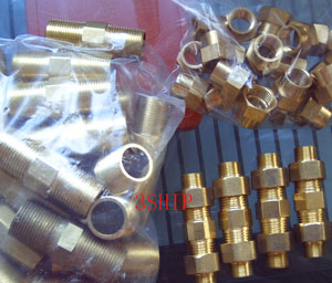 铜制六角内外螺纹接头BRASS THREADED HEXAGON NIPPLES