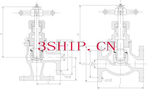 CB/T 4015 1.6MPa法兰青铜截止阀CB/T 4015 1.6MPa Globe valve