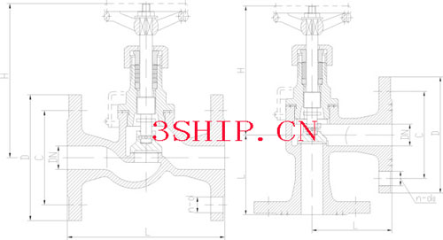 CBM1075-81法兰青铜截止阀CBM1075-81 Globe valve
