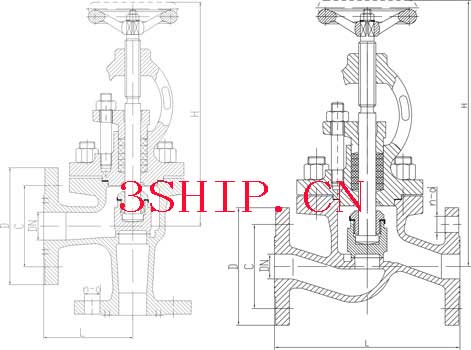 GB/T 587 法兰青铜截止阀GB/T 587 Globe valve